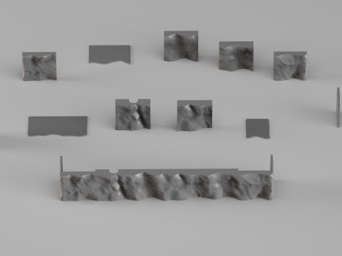 001681 किचन स्टोन आइलैंड सेट प्रीमियम वास्तुशिल्प रॉक-नक्काशीदार तत्व 3D प्रिंट मॉडल