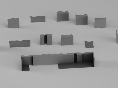 001681 주방 Stone Island 세트 프리미엄 건축 바위 조각 요소 3D 프린트 모델