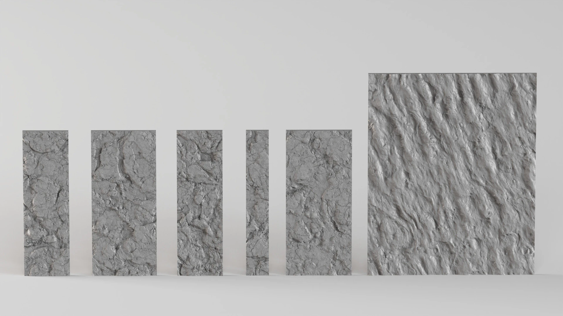 001683 Stone Wall Panel Set 3D Print Model .c4d .max .obj .3ds .fbx .stl .blend