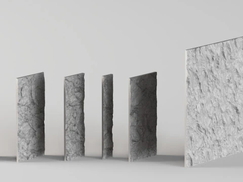 001683 Stone Wall Panel Set 3D Print Model