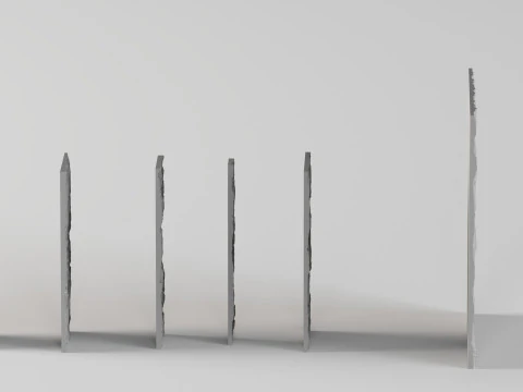 001683 Stone Wall Panel Set 3D Print Model