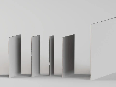 001683 Stone Wall Panel Set 3D Print Model