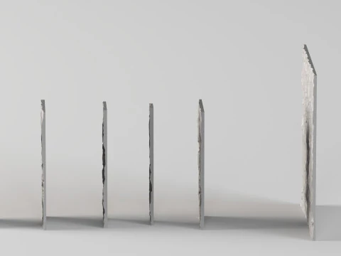 001683 Stone Wall Panel Set 3D Print Model