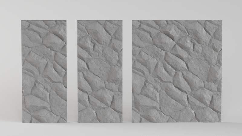 001684 Stone Wall Panel Set 3D Print Model .c4d .max .obj .3ds .fbx .stl .blend