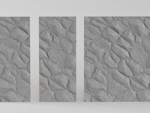 Conjunto de painel de parede de pedra 001684 Modelo de Impressão 3D