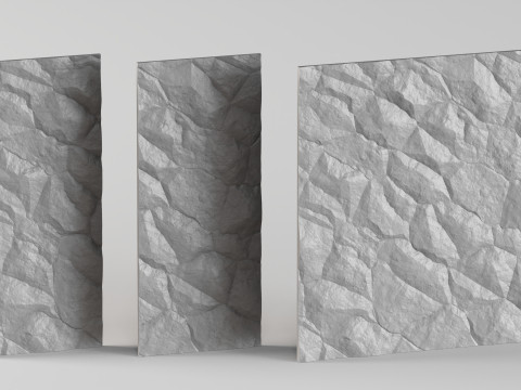 001684 Stone Wall Panel Set 3D Print Model