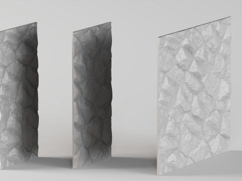 001684 Stone Wall Panel Set 3D Print Model