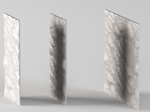 001684 Stone Wall Panel Set 3D Print Model