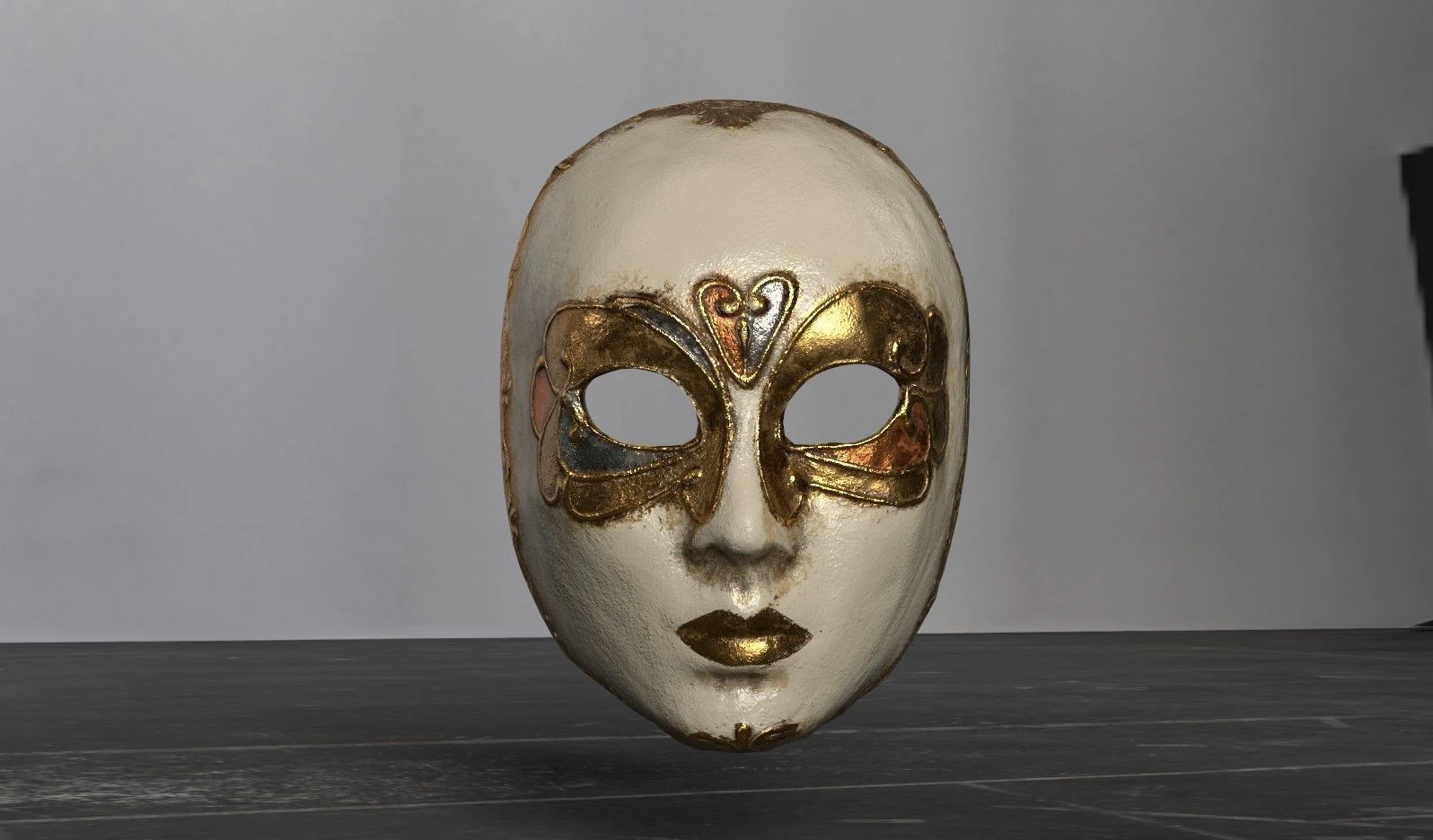 S00078 Venetian Decorative Mask LowPoly 3D Model .c4d .max .obj .3ds .fbx .stl .blend 