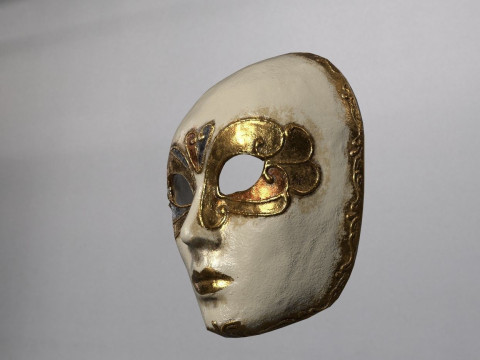 S00078 威尼斯装饰面具 LowPoly 3D 模型