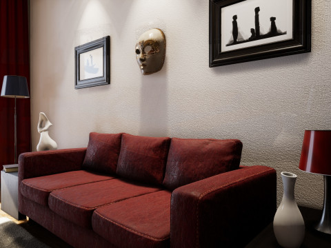 S00078 威尼斯装饰面具 LowPoly 3D 模型