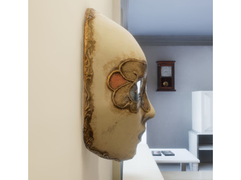 S00078 威尼斯装饰面具 LowPoly 3D 模型