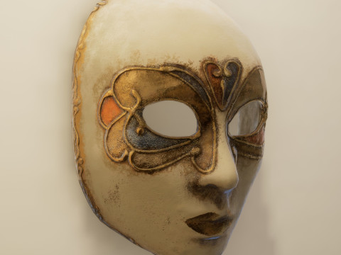 S00078 威尼斯装饰面具 LowPoly 3D 模型