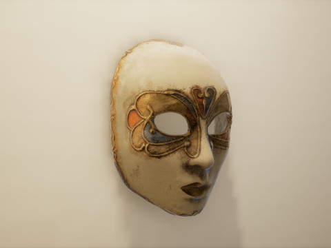 S00078 威尼斯装饰面具 LowPoly 3D 模型