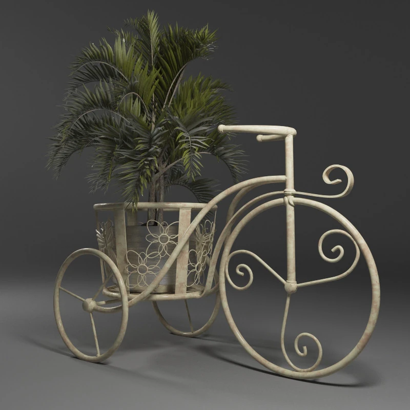 S00083 Jardin Metal Bicycle Flower Stand 3D Model .c4d .max .obj .3ds .fbx .stl .blend 