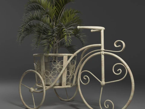S00083 Jardini&egrave;re en m&eacute;tal pour v&eacute;lo Modèle 3D
