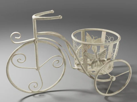 S00083 Jardin Metal Bicycle Flower Stand 3D Model