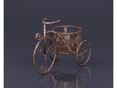 S00083 Jardin Metal Bicycle Flower Stand 3D Model