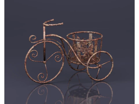 S00083 Jardin Metal Bicycle Flower Stand 3D Model