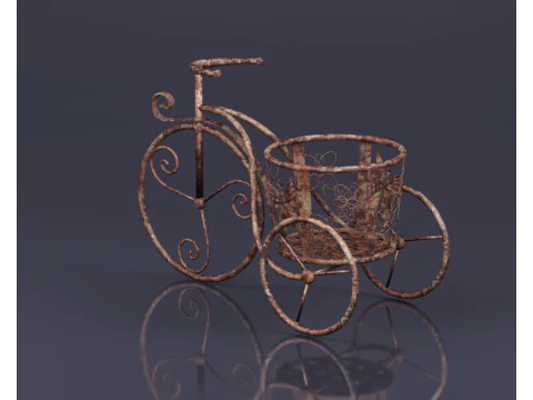 S00083 Jardin Metal Bicycle Flower Stand 3D Model