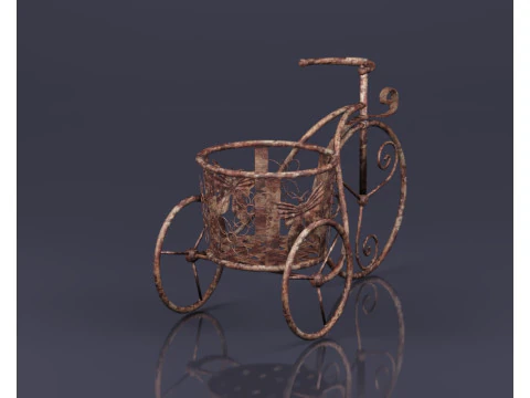 S00083 Jardin Metal Bicycle Flower Stand 3D Model
