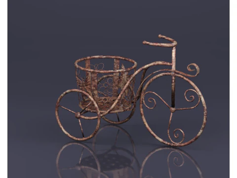 S00083 Jardin Metal Bicycle Flower Stand 3D Model