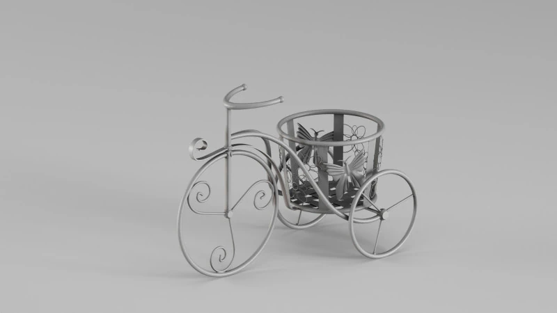 S00083 Jardin Metal Bisiklet &Ccedil;i&ccedil;ek Standı 3D Baskı Modeli .c4d .max .obj .3ds .fbx .stl .blend 