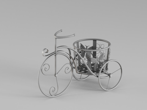 S00083 Jardin Metal Bicycle Flower Stand 3D Print Model