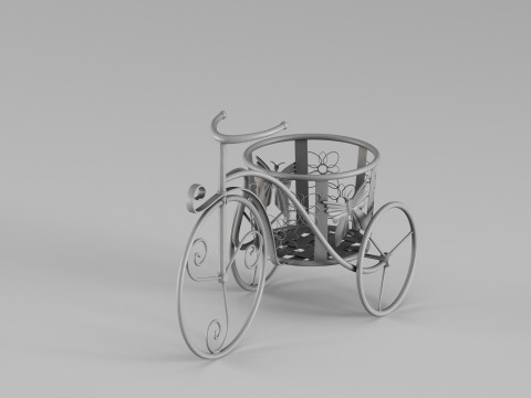 S00083 Jardin металева велосипедна підставка для квітів 3D Принт Модель