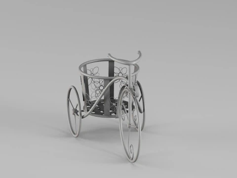 S00083 Jardin Metal Bisiklet &Ccedil;i&ccedil;ek Standı 3D Baskı Modeli