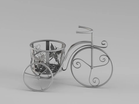 S00083 Jardin Metal Bisiklet &Ccedil;i&ccedil;ek Standı 3D Baskı Modeli
