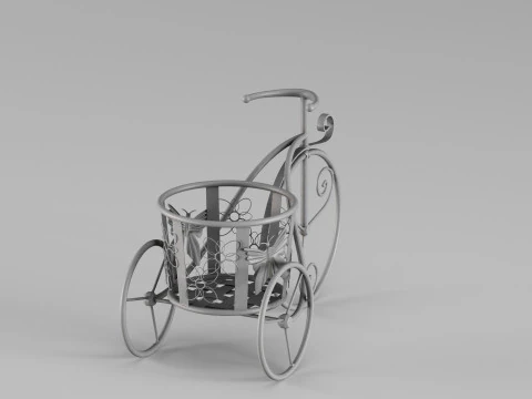 S00083 Jardin Metal Bisiklet &Ccedil;i&ccedil;ek Standı 3D Baskı Modeli