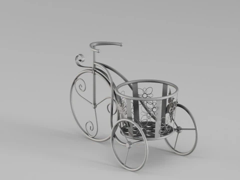 S00083 Jardin Metal Bisiklet &Ccedil;i&ccedil;ek Standı 3D Baskı Modeli