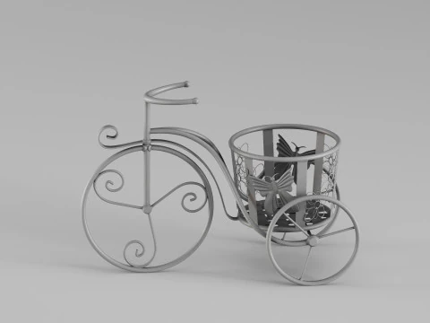 S00083 Jardin Metal Bisiklet &Ccedil;i&ccedil;ek Standı 3D Baskı Modeli