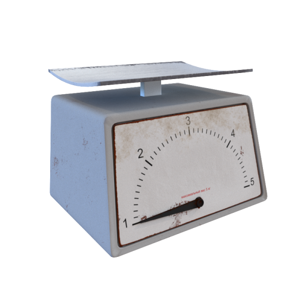 S00037 Vintage Soviet Mechanical Scale 3D Model .c4d .max .obj .3ds .fbx .stl .blend 