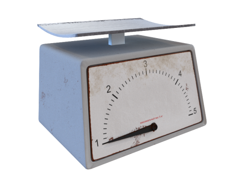 S00037 老式苏联机械秤 3D 模型