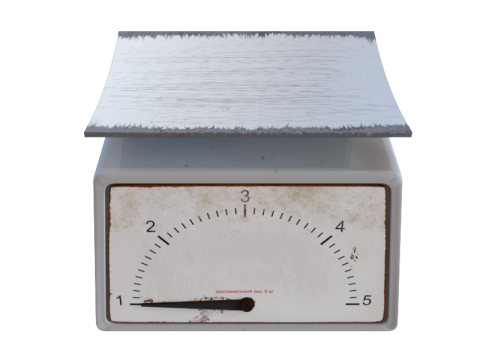 S00037 Vintage Soviet Mechanical Scale 3D Model