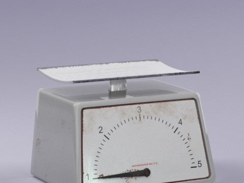 S00037 Vintage Soviet Mechanical Scale 3D Model