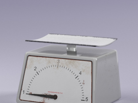 S00037 Vintage Soviet Mechanical Scale 3D Model