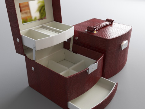 S00074 Luxury Jewelry Storage Box 3D Model