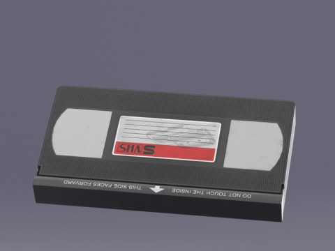 S00085 VHS Video Cassette Retro Media Asset 3D Model
