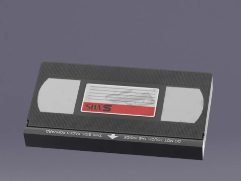 S00085 VHS-Videokassette Retro-Medienobjekt 3D Modell