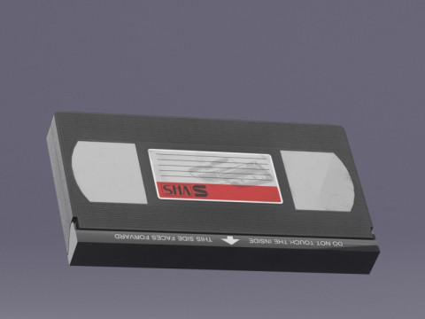 S00085 VHS ビデオ カセット レトロ メディア アセット 3Dモデル