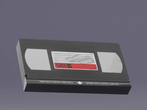 S00085 VHS Video Cassette Retro Media Asset 3D Model