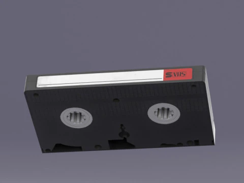 S00085 VHS Video Cassette Retro Media Asset 3D Model