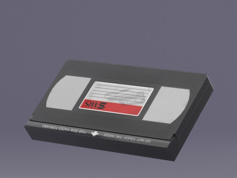 S00085 VHS ビデオ カセット レトロ メディア アセット 3Dモデル