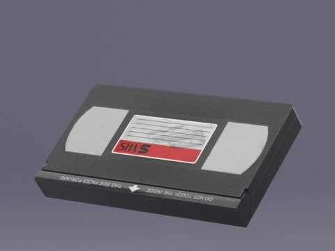 S00085 VHS Video Cassette Retro Media Asset 3D Model