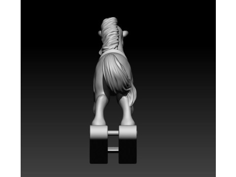 S00057 Klassisches Holzschaukelpferd 3dp 3D Druckmodell