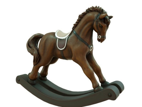 S00057 Klassisches Holzschaukelpferd 3dp 3D Druckmodell