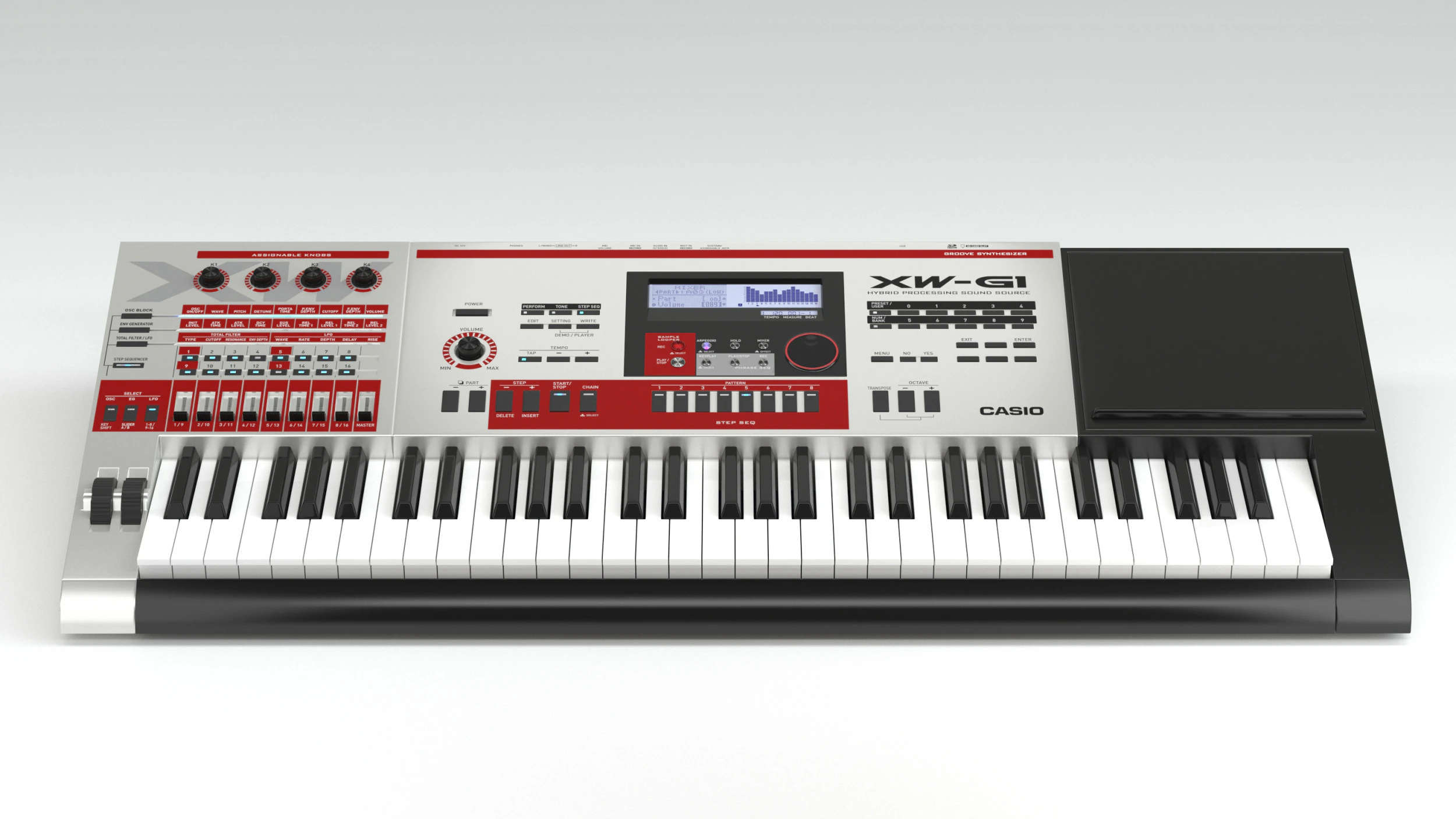 S00069 Electronic Keyboard Synthesizer XW-G1 3D Model .c4d .max .obj .3ds .fbx .stl .blend